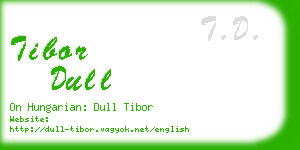 tibor dull business card